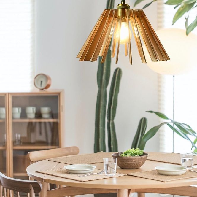 SKLO 模様替えの出来る 革と真鍮のペンダント照明 141305_EL10