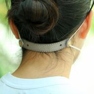 SKLO 首かけタッチペンホルダー+レザーマスクバンド　Shortタイプ【Natural】 141305_EL11VC05