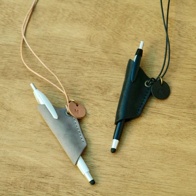 SKLO 首かけタッチペンホルダー+レザーマスクバンド　Longタイプ【Black】 141305_EL12VC03