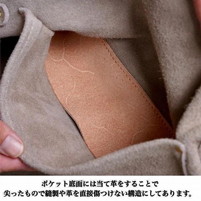 SKLO 一枚革の良さ、強さも生かす焚火エプロン（肩紐：綿）　Olive Green（オリーブグリーン） 141305_EL17VC01