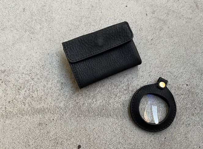 SKLO EZ-LOOK 持ち歩けるルーペ（コインケースセット）【Black】 141305_EL20VC04