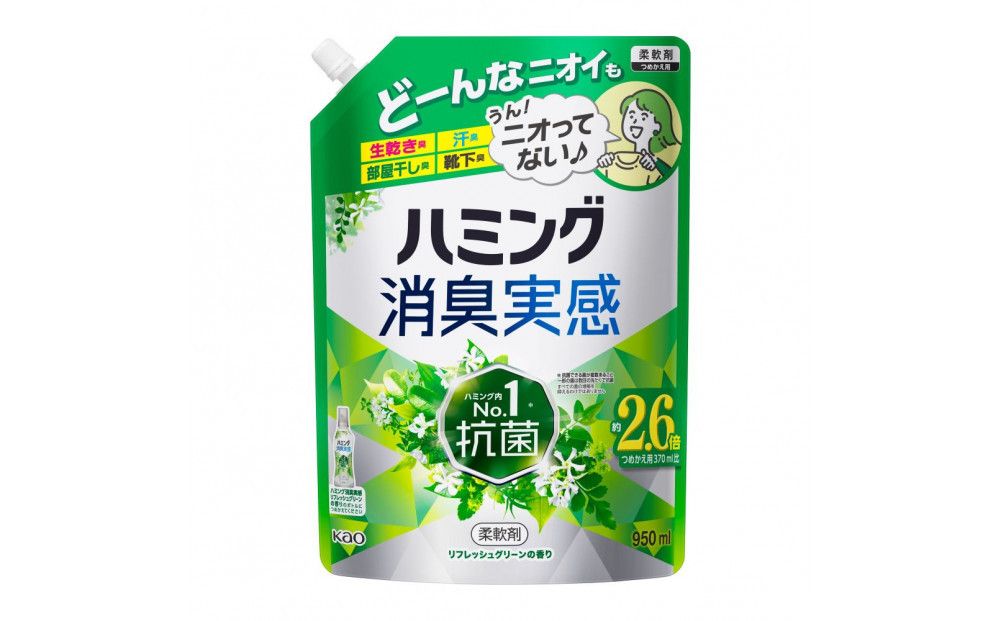 [花王]ハミング消臭実感グリーン 詰替え950ml×6 141305_FF24