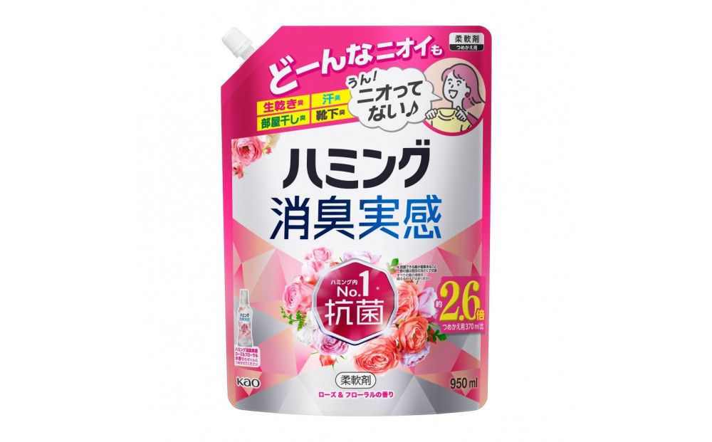 [花王]ハミング消臭実感ローズ 詰替え950ml×6 141305_FF25