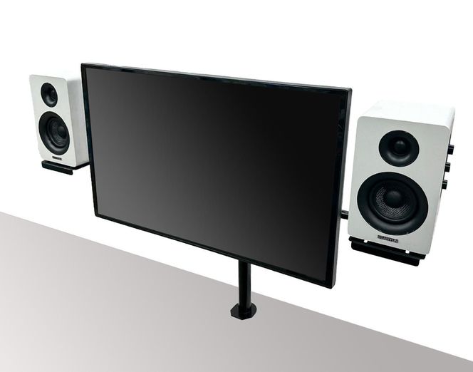 長尾製作所 モニターアーム対応スピーカースタンド VESA式 141305_GE04