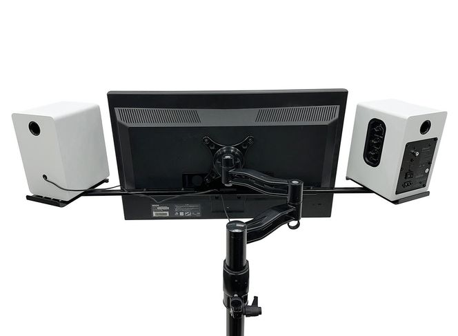 長尾製作所 モニターアーム対応スピーカースタンド VESA式 141305_GE04