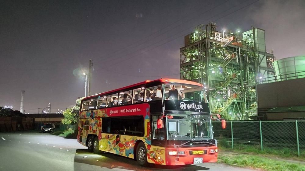 レストランバスの川崎工場夜景コース『フレンチとお酒と川崎工場夜景を楽しむ夜』のご予約に使えるWEBクーポン[3,000円分] 141305_GG01
