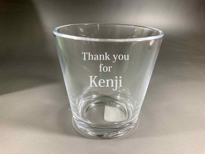 オリジナル名入れおしゃれガラスコップ　2個セット 141305_GH01