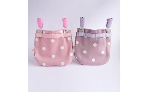 フタなし 移動ポケット 小さめサイズ 水玉２個 141305_GR03