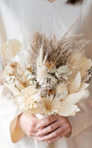 ドライフラワーブーケ ベージュ 141305_HJ01VC01
