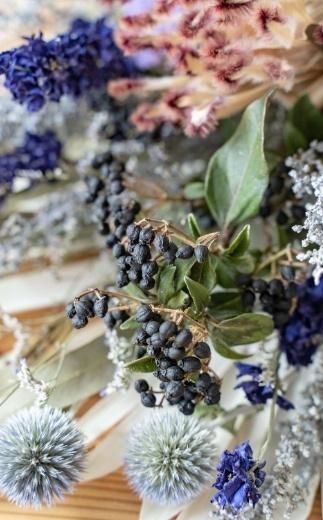 ドライフラワーブーケ ブルー 141305_HJ01VC02