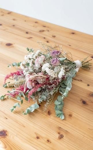 ドライフラワーブーケ ピンク 141305_HJ01VC05