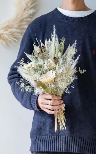 【スワッグ】ドライフラワーブーケ グリーン 141305_HJ02VC02