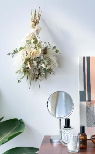 【スワッグ】ドライフラワーブーケ グリーン 141305_HJ02VC02