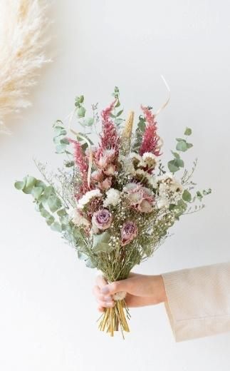 【スワッグ】ドライフラワーブーケ ピンク 141305_HJ02VC03