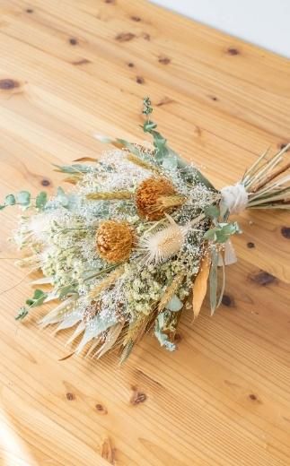 【スワッグ】ドライフラワーブーケ イエロー 141305_HJ02VC04