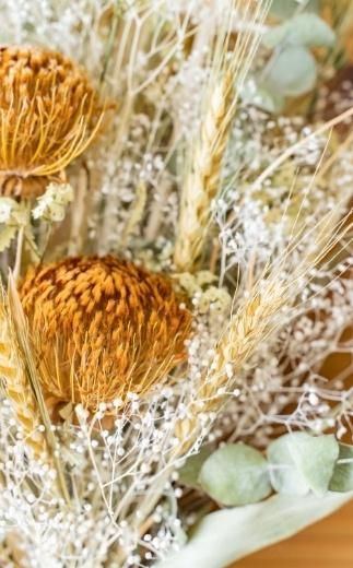 【スワッグ】ドライフラワーブーケ イエロー 141305_HJ02VC04