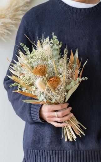 【スワッグ】ドライフラワーブーケ イエロー 141305_HJ02VC04