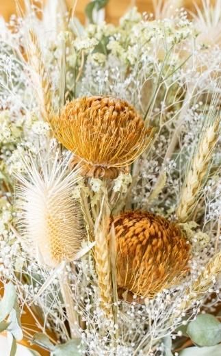 【スワッグ】ドライフラワーブーケ イエロー 141305_HJ02VC04