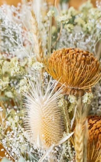 【スワッグ】ドライフラワーブーケ イエロー 141305_HJ02VC04