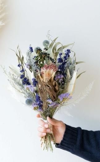 【スワッグ】ドライフラワーブーケ ブルー 141305_HJ02VC05