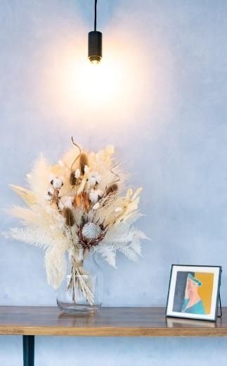 【花瓶アレンジ】ドライフラワーブーケ ベージュ Large 141305_HJ03VC03