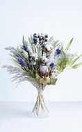 【花瓶アレンジ】ドライフラワーブーケ ブルー Large 141305_HJ03VC05