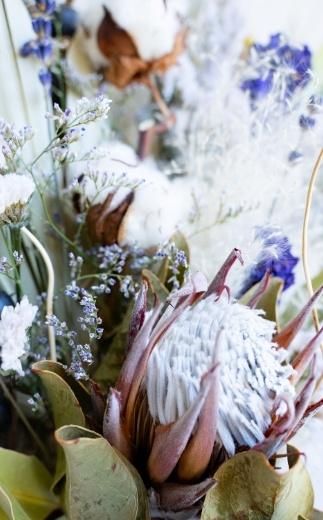 【花瓶アレンジ】ドライフラワーブーケ ブルー Large 141305_HJ03VC05