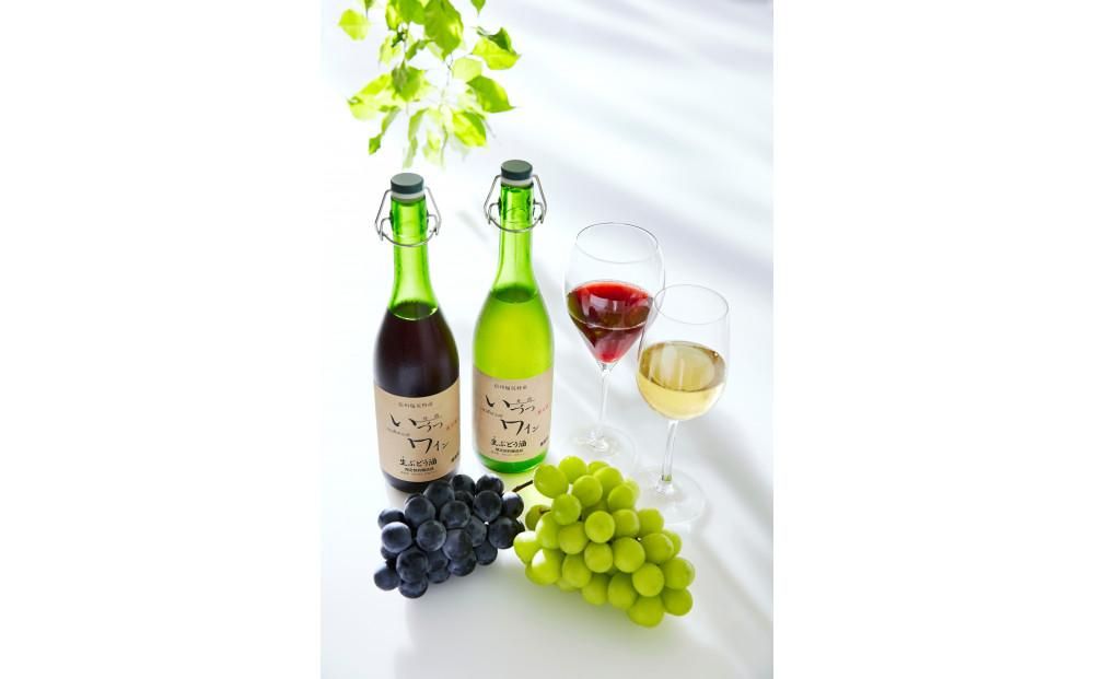 井筒ワイン 酸化防止剤無添加 井筒生ワイン 赤・白 720ml 2本セット 要冷蔵 発売元 株式会社片山 141305_JN14