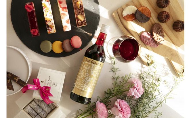 林農園 五一わいん 酸化防止剤無添加 完熟コンコード 赤 甘口 720ml × 2本 発売元 株式会社片山 141305_JN37