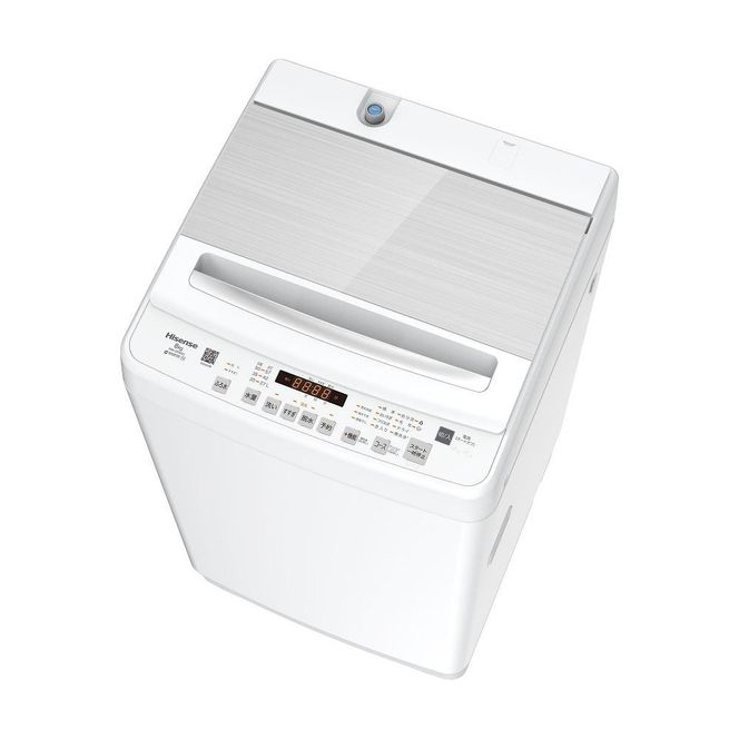 Hisense ハイセンス 洗濯機【設置費込み】8kg 大容量 家族用 2-4人用 低騒音 最短12分洗濯 シャワー水流 激流洗浄 風乾燥 部屋干し多彩コース 簡単操作 予約機能 インバーター 省エネ ホワイト HW-DG80J 人気 おすすめ 家電 送料無料  141305_KC40