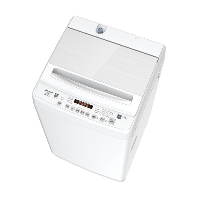 Hisense ハイセンス 洗濯機【設置費込み】7.5kg 大容量 家族用 2-4人用 低騒音 最短12分洗濯 シャワー水流 激流洗浄 風乾燥 部屋干し多彩コース 簡単操作 予約機能 インバーター 省エネ ホワイト HW-DG75J 人気 おすすめ 家電 送料無料  141305_KC41