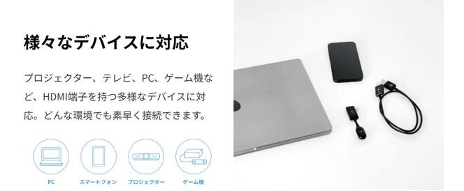 HDMIワイヤレスアダプター　USB-C タイプ（iPhone/スマホ用） 141305_KE10