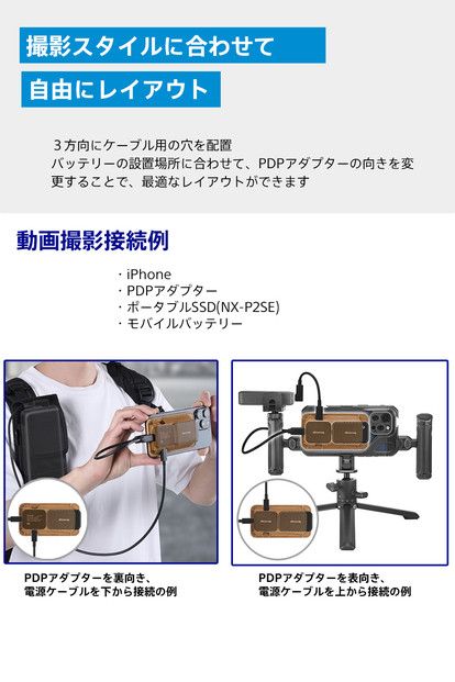 映像出力やデータ転送と同時に給電可能なマルチアダプターとポータブルSSD、専用MagsafeケースセットNX-PDPA1｜PDPアダプター®NX-P2SEG 4TB｜ポータブルSSDNX-PDPA1MC｜MagsafePUレザーケース 141305_KE28