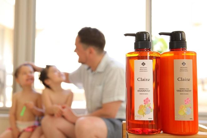 芥川バースクリニック監修　アロマ香る　Claireハーバルシャンプー＆トリートメントセット（600ml/600g) 141305_KL02