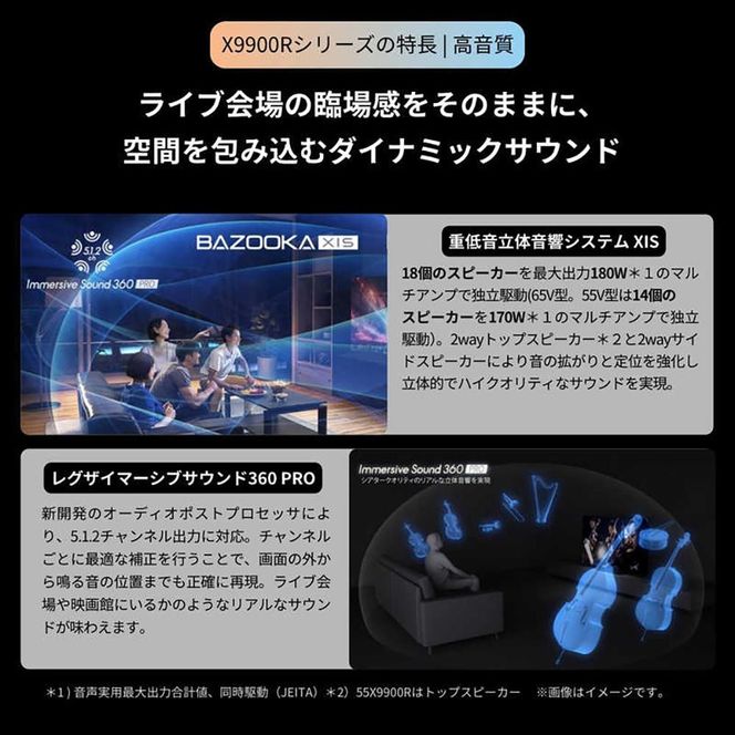 TVS REGZA【標準設置費込み】4K有機ELテレビ REGZA ( レグザ ) X9900Rシリーズ 55V型 [ 4Kチューナー内蔵 / YouTube対応 ] 55X9900R 【 テレビ TV 55型 55インチ 55V 有機EL 4K X9900R series タイムシフトマシン搭載 ダブルウインドウ 家電 人気 おすすめ 】 141305_KU17