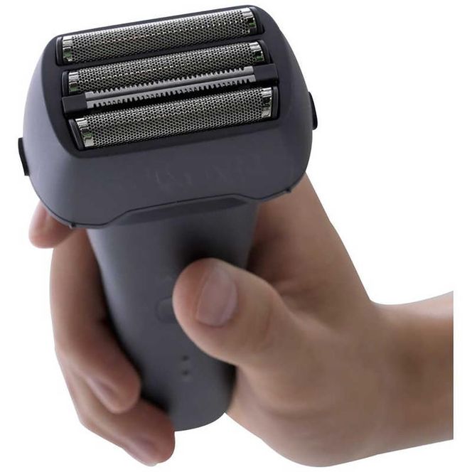 ヤマゼン USB充電式電気シェーバー LASIKU グレー［4枚刃 /AC100V-240V］ ESY-K04-H 【 電気シェーバー シェーバー 髭剃り メンズ USB充電 水洗い対応 防水 IPX6 きわ剃り 往復式 美容家電 人気 おすすめ 】 141305_KU38