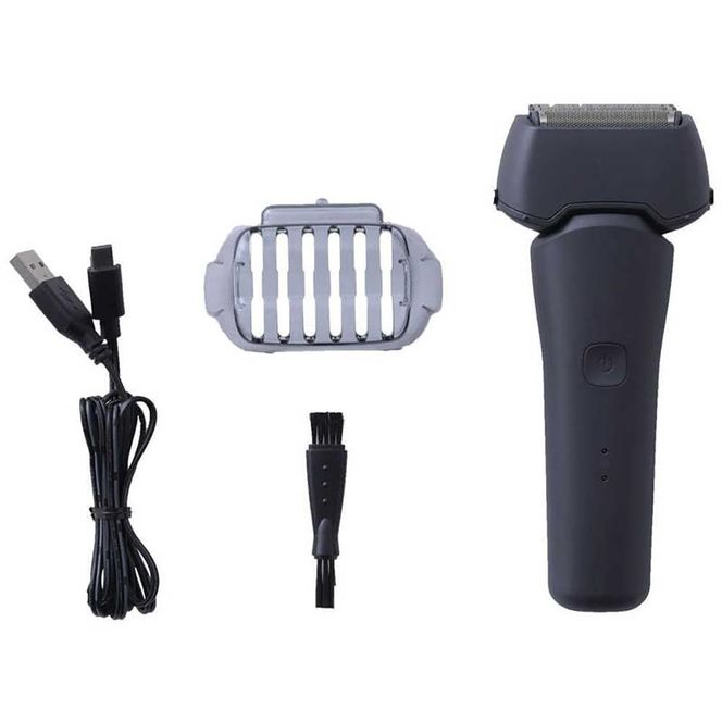 ヤマゼン USB充電式電気シェーバー LASIKU グレー［4枚刃 /AC100V-240V］ ESY-K04-H 【 電気シェーバー シェーバー 髭剃り メンズ USB充電 水洗い対応 防水 IPX6 きわ剃り 往復式 美容家電 人気 おすすめ 】 141305_KU38