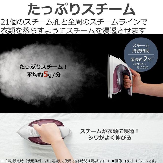 東芝 アイロン コードレス パワフルスチーム TA-FV470(R) 141305_KV15