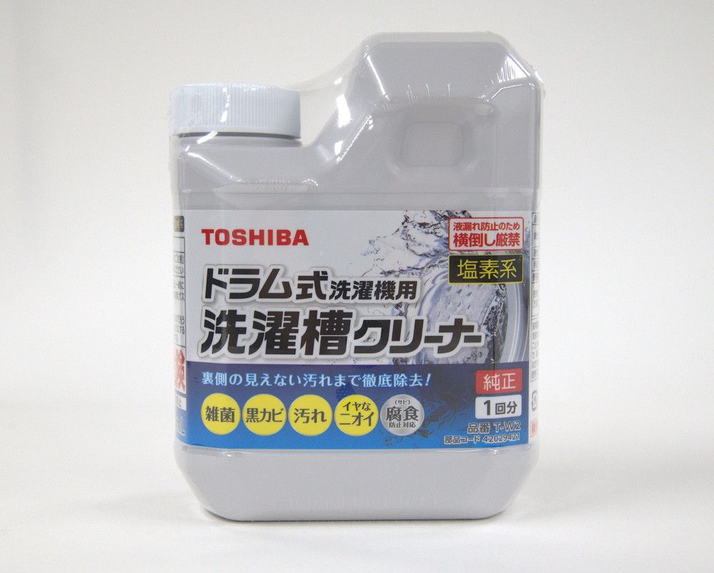 東芝 ドラム式用 洗濯槽クリーナー 塩素系 1回分 750mL T-W2 141305_KV46