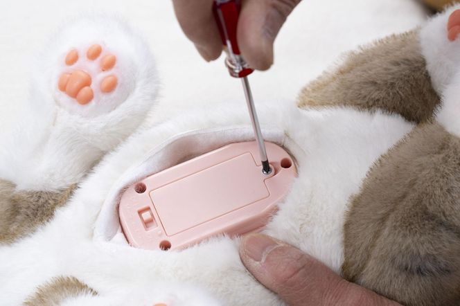 川崎市のロボットメーカーが作る、シニア向けペットの代理ロボット！なでなでねこちゃんEXシリーズ　（とら） 141305_KX01VC02