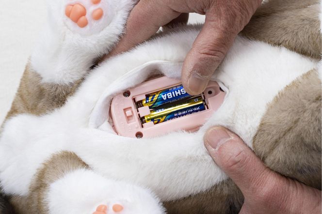 川崎市のロボットメーカーが作る、シニア向けペットの代理ロボット！なでなでねこちゃんEXシリーズ（キジトラ） 141305_KX01VC04