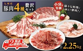 【2週間以内発送】豚肉4種 贅沢セット 2.25kg 464686_SA109