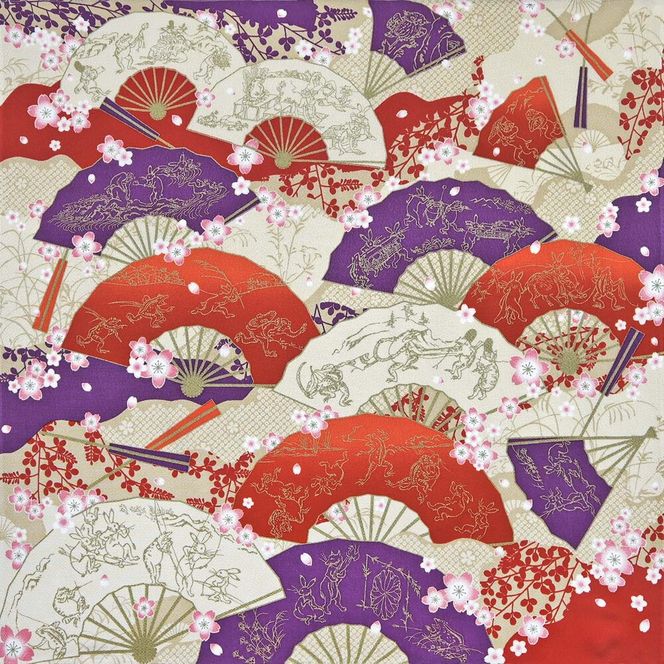 【三陽商事】鳥獣戯画 丹後ちりめん2幅風呂敷 扇絵巻［ 京都 風呂敷 ふろしき バッグ 人気 おすすめ エコ おしゃれ 収納 お弁当 和柄 お取り寄せ 通販 送料無料 ふるさと納税 ］ 261009_B-BY66