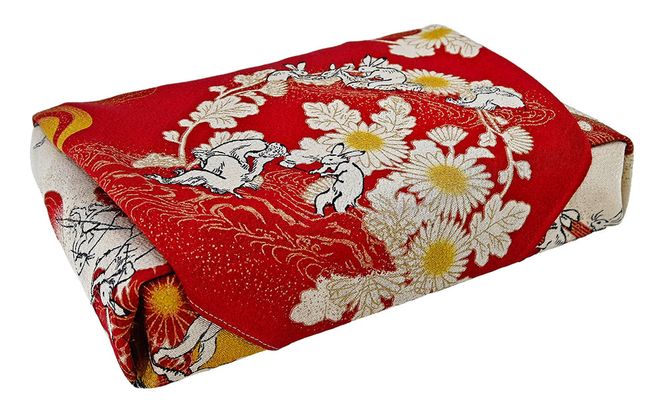 【三陽商事】鳥獣戯画 丹後ちりめん2幅風呂敷 菊水［ 京都 風呂敷 ふろしき バッグ 人気 おすすめ エコ おしゃれ 収納 お弁当 和柄 お取り寄せ 通販 送料無料 ふるさと納税 ］ 261009_B-BY67