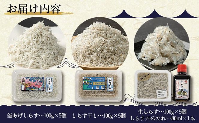 産地直送　しらすたっぷり1.5kg　釜揚げしらす・天日干ししらす・生しらす　小分け　セット AR006 222232_AR006