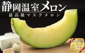 静岡温室メロン  M玉約1.4kg×2玉 最高級のマスクメロン 山下メロン園 高級果実店に仕入るほどの自信のあるメロン ギフト メロン めろん 箱詰め フルーツ 果物  産地直送 甘いメロン 糖度  青肉 高級 百貨店 222232_AY002