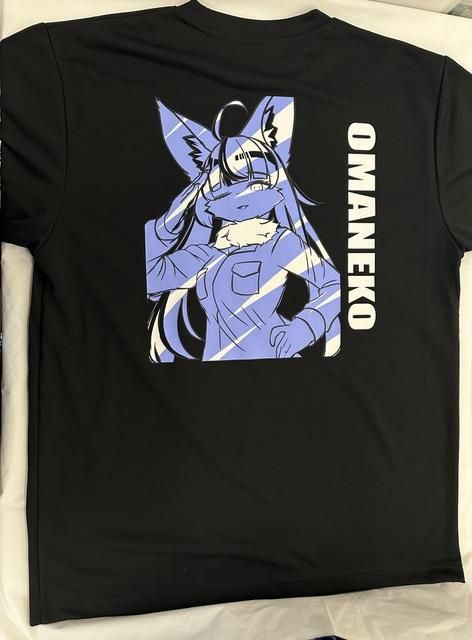 おまねこTシャツ【黒・Ｍサイズ】 222232_CX001VC02