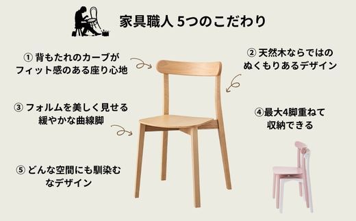 椅子 チェア ダイニングチェア 1脚 2脚セット 4脚セット 単品 完成品 座面高さ43 ビーチ材 無垢材 天然木 ブラウン 北欧 ナチュラル シンプル カフェ おしゃれ 美しい 高級感 リビングチェア 食卓椅子 木製椅子 家具 Coccole C296 2脚 322032_BQ062