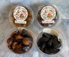 586.スイカ農家のフル～ティ黒にんにく 元気のたねこミックス◇｜自然食品 無添加 健康 疲労回復　鳥取県産 免疫力「鳥取県特別栽培農産物」認証の自社生産ホワイト六片とジャンボにんにくを使用※着日指定不可 ※2025年7月中旬～2026年2月下旬頃に順次発送予定 313726_BE004