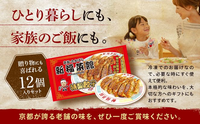 【京都・たかばし】新福菜館 特製餃子 ＜12個入り×5袋＞［ 京都 老舗中華そば専門店 行列店 有名店 秘伝焦がし醬油タレ 特製餃子 人気 おすすめ 冷凍食品 長期保存 餃子 ギョーザ お取り寄せ 通販 送料無料 ふるさと納税 ］ 261009_A-YL003
